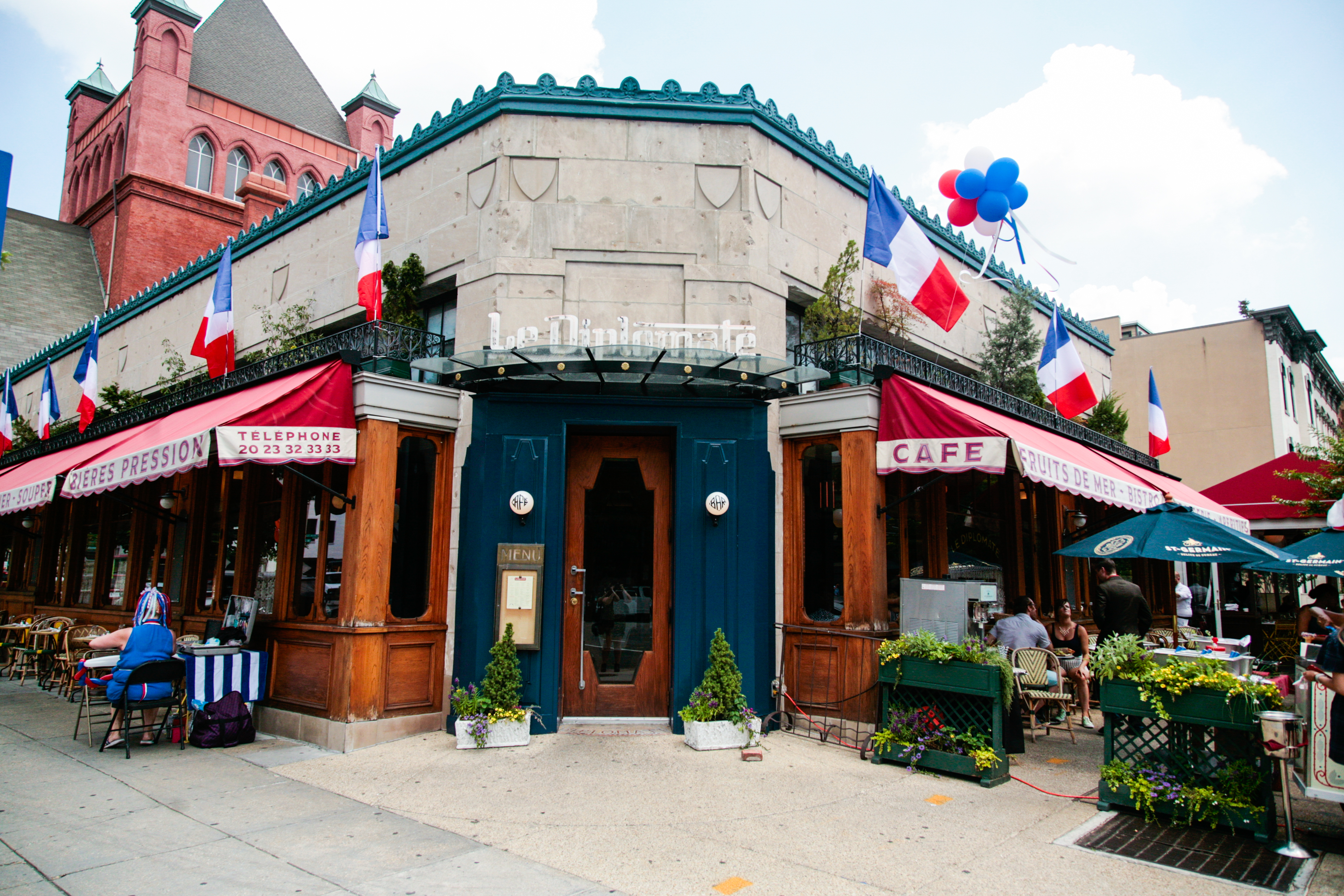 The exterior of Le Diplomate in Washington, D.C.