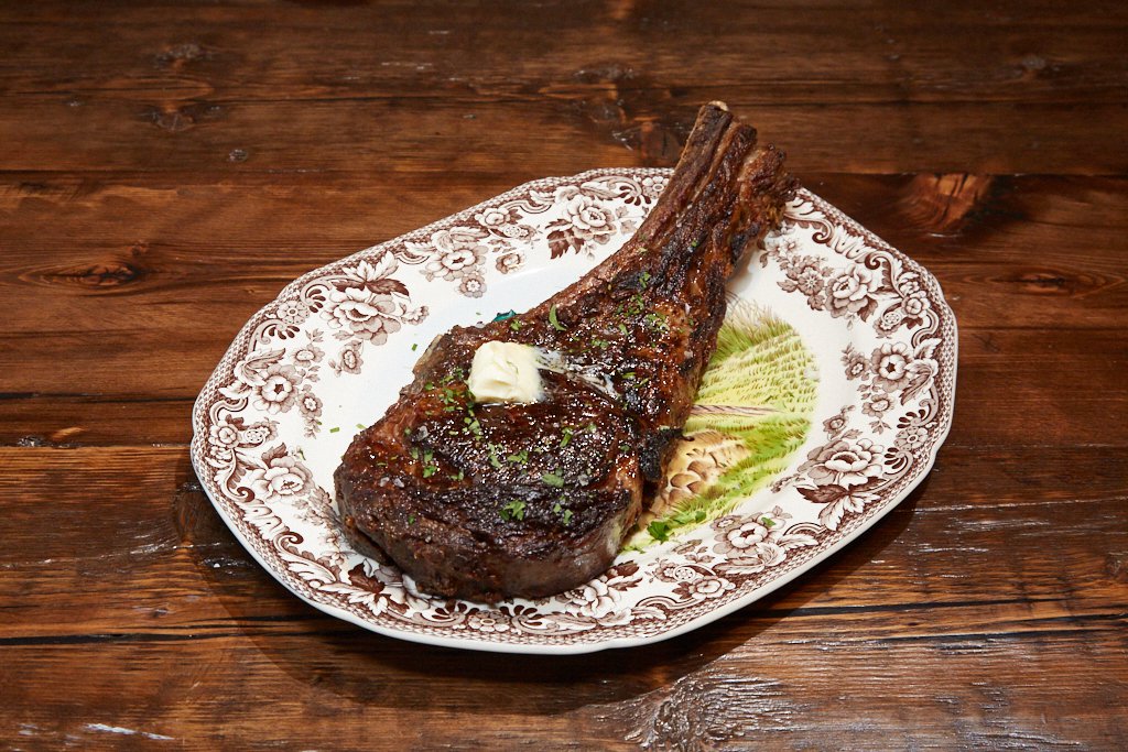 A giant tomahawk steak from St. Anselm